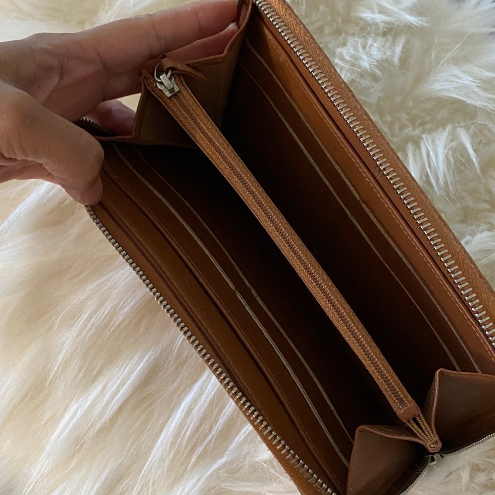Peach Chanel Zipped Checkbook Wallet - Picture 4 of 4